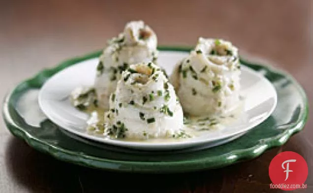 Linguado Escalfado Com Hortelã Beurre Blanc