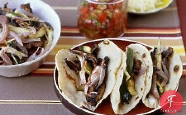 Portobello E Tacos De Abobrinha