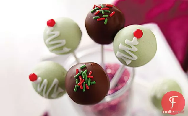 Árvore De Natal Cookie Ball Pops