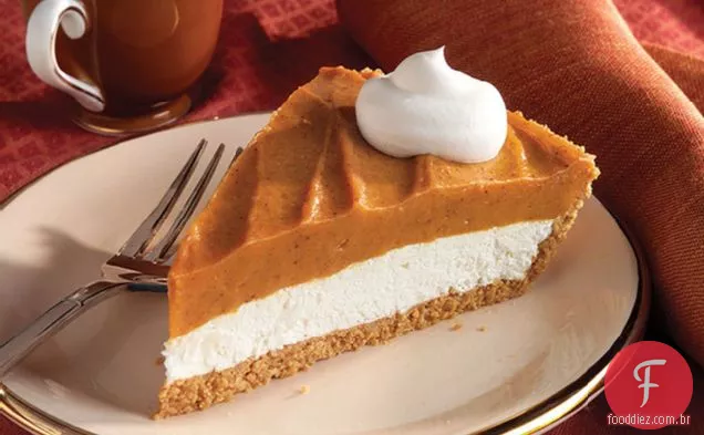Torta De Abóbora Cremosa De Duas Camadas