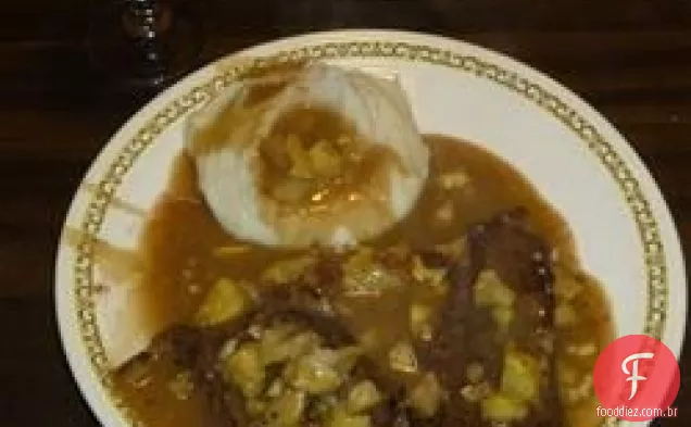 Bife de veado do Big Joe em molho de castanha