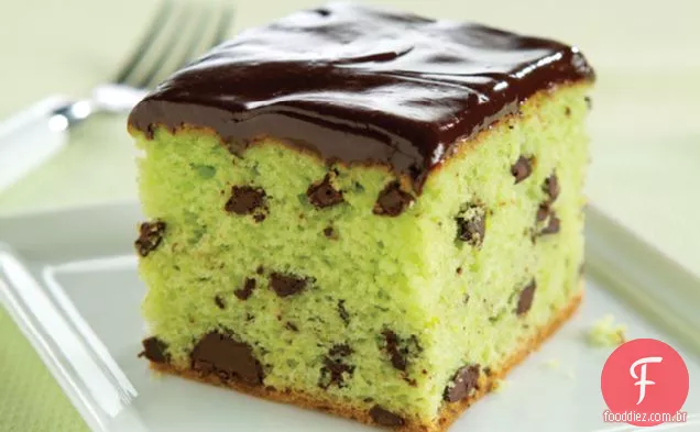 Bolo De Pudim De Menta E Chocolate