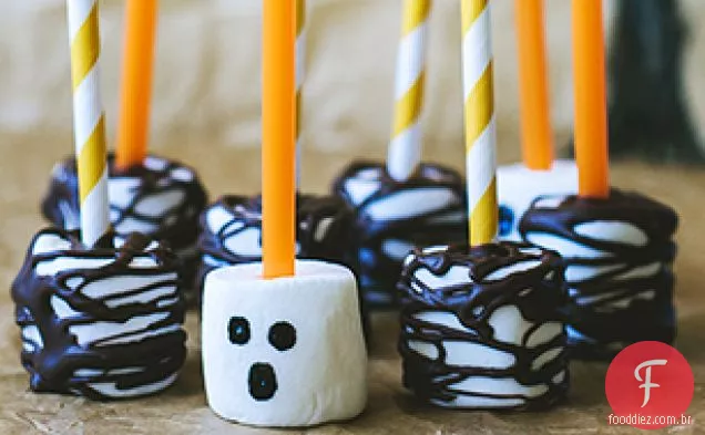 Fácil Assustador Floresta Marshmallow Pops