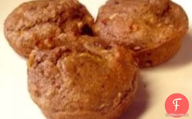 Muffins De Farelo De Maçã Com Baixo Teor De Gordura