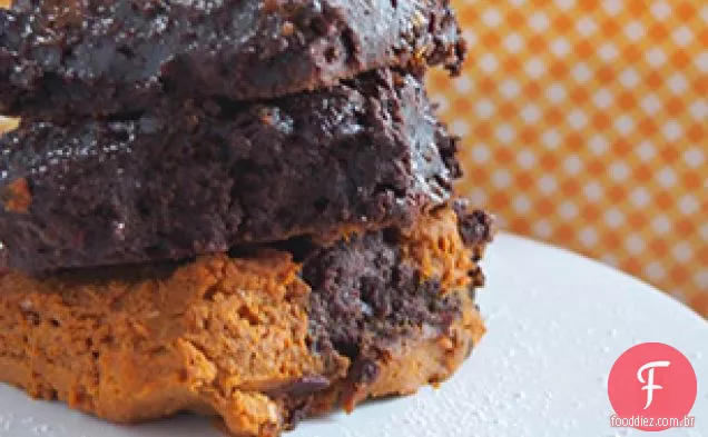 Abóbora Creme Queijo Redemoinho Brownies