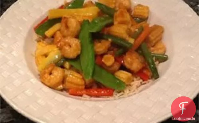 Fácil Camarão Stir-Fry