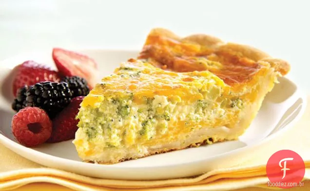 Quiche De Brócolis-Cheddar
