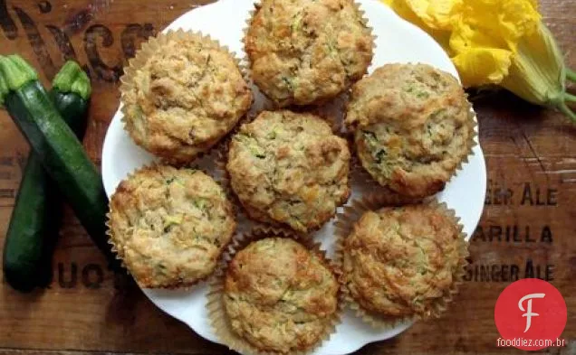 Muffins De Queijo Cheddar De Abobrinha