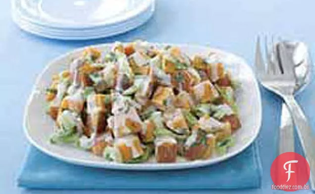Salada de batata doce e gengibre