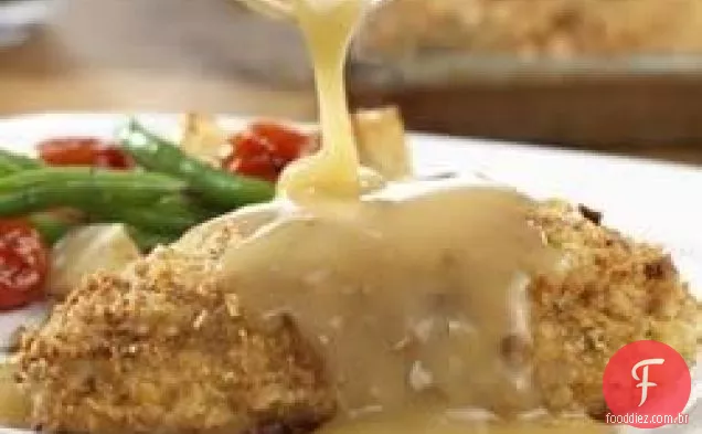 Frango crocante e molho