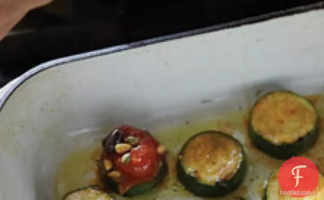 Rodadas De Abobrinha Com Tomate Assado