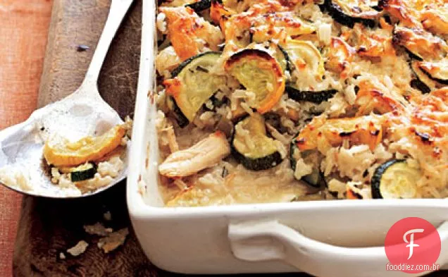 Caçarola de frango e arroz