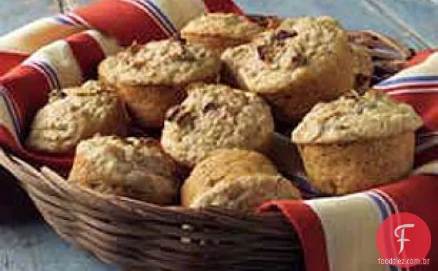 Muffins de farelo e compota de maçã