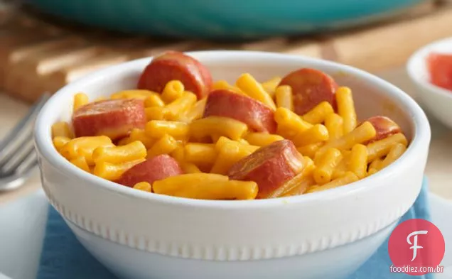 Mac & Cheese Hot Dog Skillet