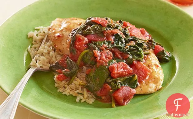 Frigideira Rápida De Frango E Espinafre