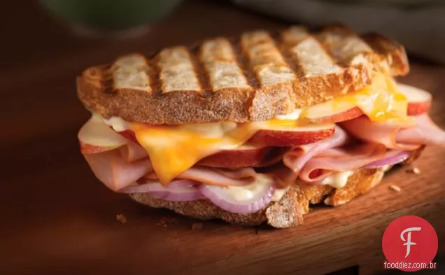 Cheesy Ham & Apple Panini