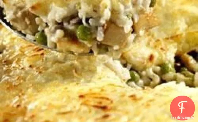 Caçarola de frango cheesy da cozinha Campbell