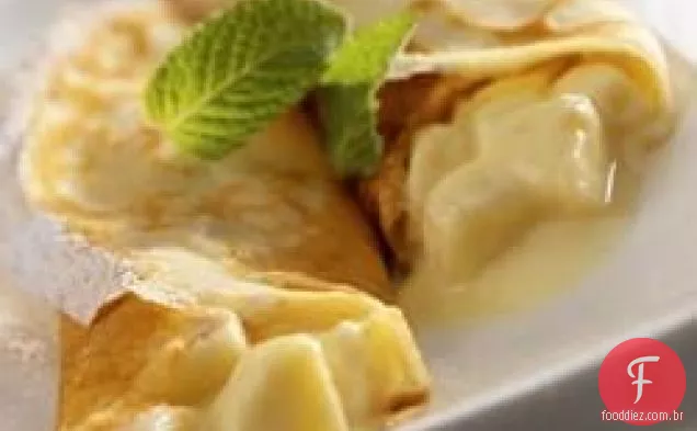 Crepes de Banana e iogurte