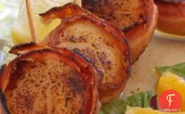 Vieiras Embrulhadas Em Bacon Picante