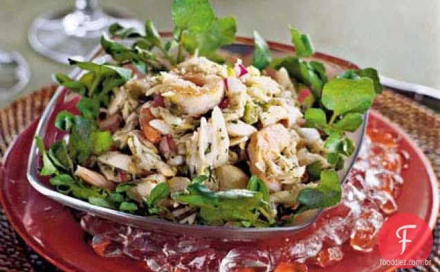 Salada de frutos do mar da Sewee Preserve