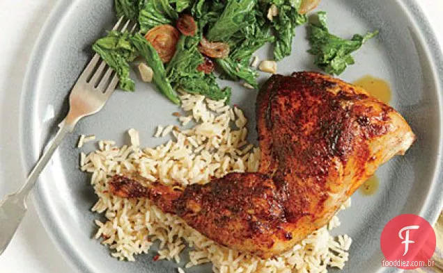 Frango assado com mostarda