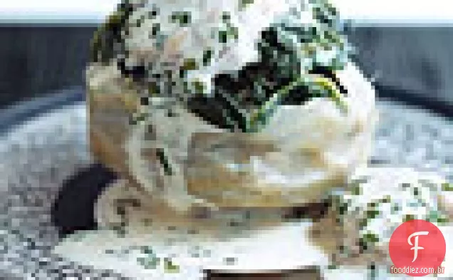 Ostras e alcachofras escalfadas com creme de champanhe