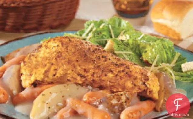 Frango Assado Com Ervas E Legumes