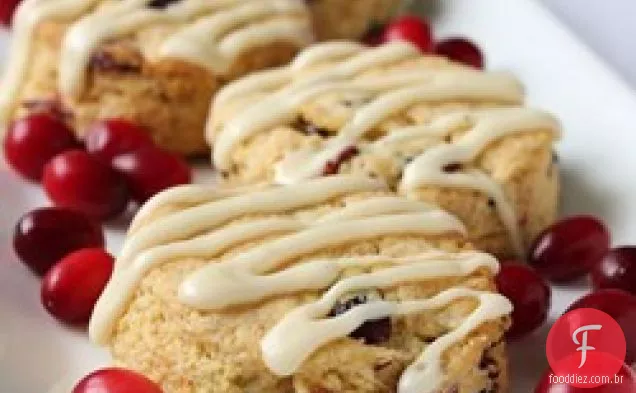Cranberry Eggnog Cornbread Scones