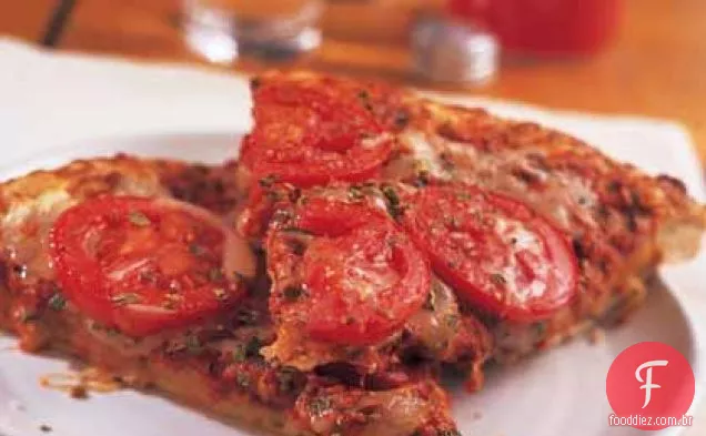 Pesto De Pimenta Assada-Pizza De Tomate
