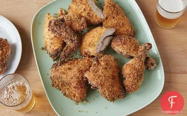 Frango frito no forno Pat e Gina