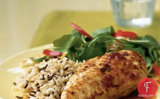 Frango com molho de Cranberry-Port