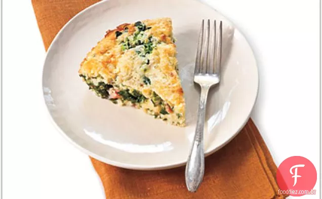 Quiche picante de presunto e verduras