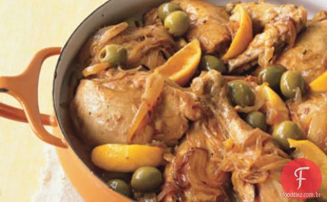 Frango Marroquino Com Azeitonas Verdes E Alcachofras