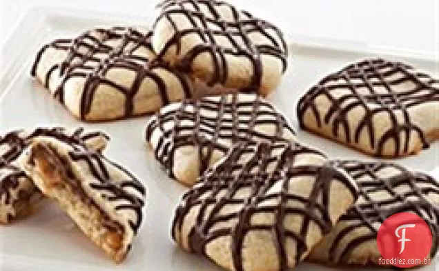 Biscoitos de Açúcar Com Bolsos De Caramelo e chuvisco de Chocolate
