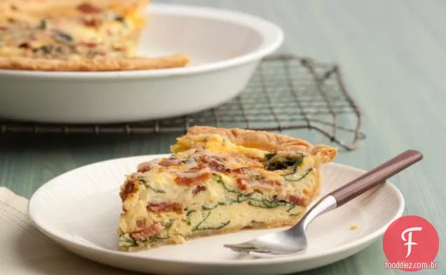 Quiche de espinafre e Bacon
