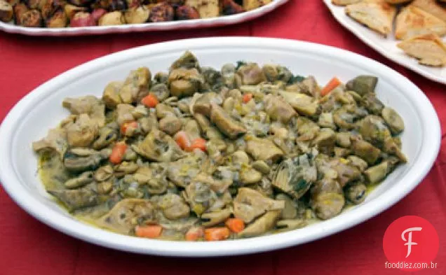 Aginares Me Koukia (alcachofras e fava Beans)