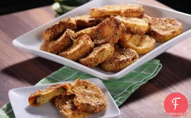 Tomates verdes assados e abobrinha