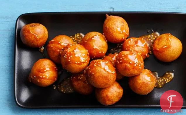 Bolinhos De Arroz Com Caramelo De Gergelim