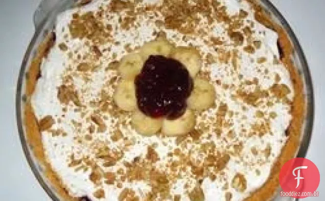Torta de queijo creme de mirtilo e Banana