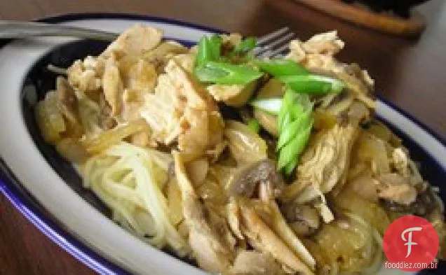 Frango páprica com cogumelos