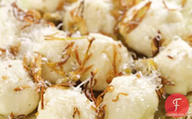 Nhoque De Ricota Com Alcachofras Crocantes
