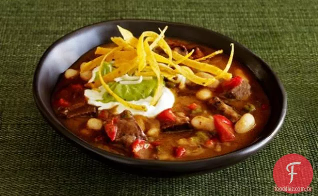 Aaron McCargo, Jr. bife fajita Chili