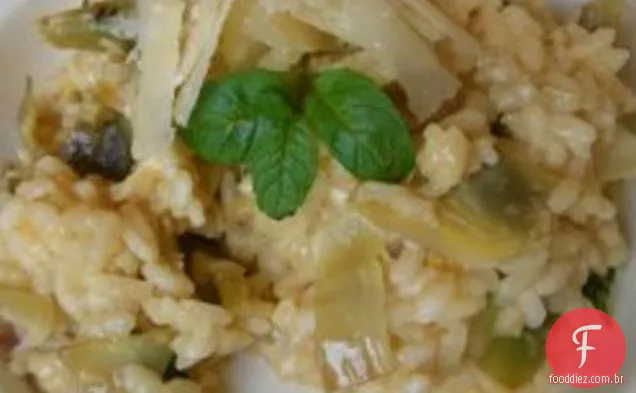 Risoto Com Corações De Alcachofra E Limão