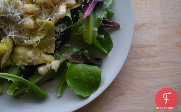 Salada De Feijão Marinho E Alcachofra