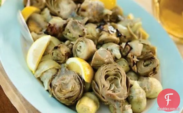 Presunto Curado Com Alcachofras Grelhadas