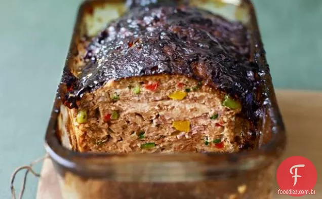 Bolo de carne vegetal com esmalte balsâmico