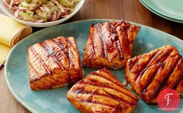 Salmão Grelhado doce e picante