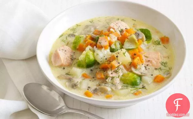 Salmão-Sopa Vegetal