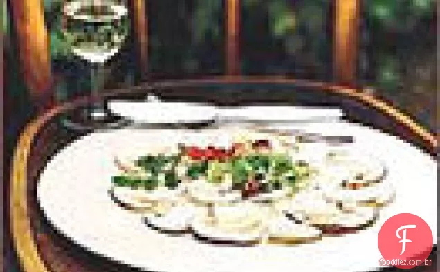 Creme de sopa de Alcachofra e torradas de cogumelos