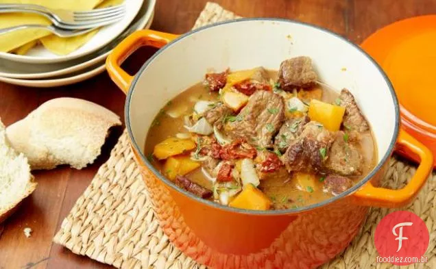 Ensopado de carne e abóbora
